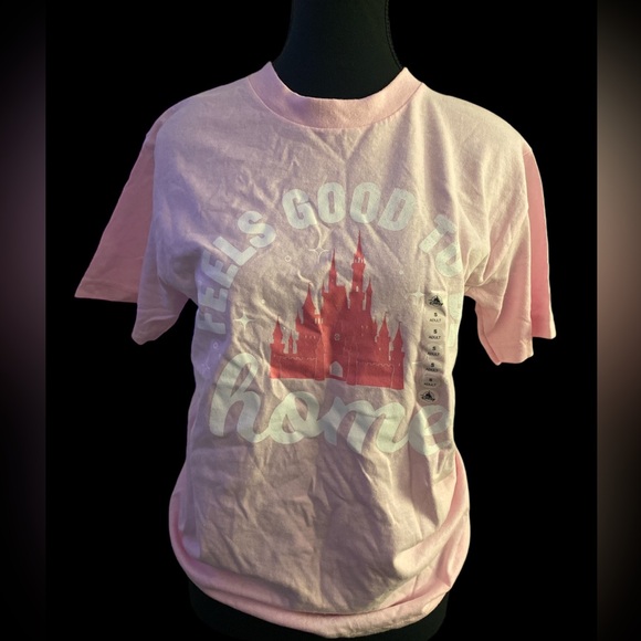 Disney Tops - DISNEY PINK T-SHIRT FEELS GOOD TO BE HOME S
